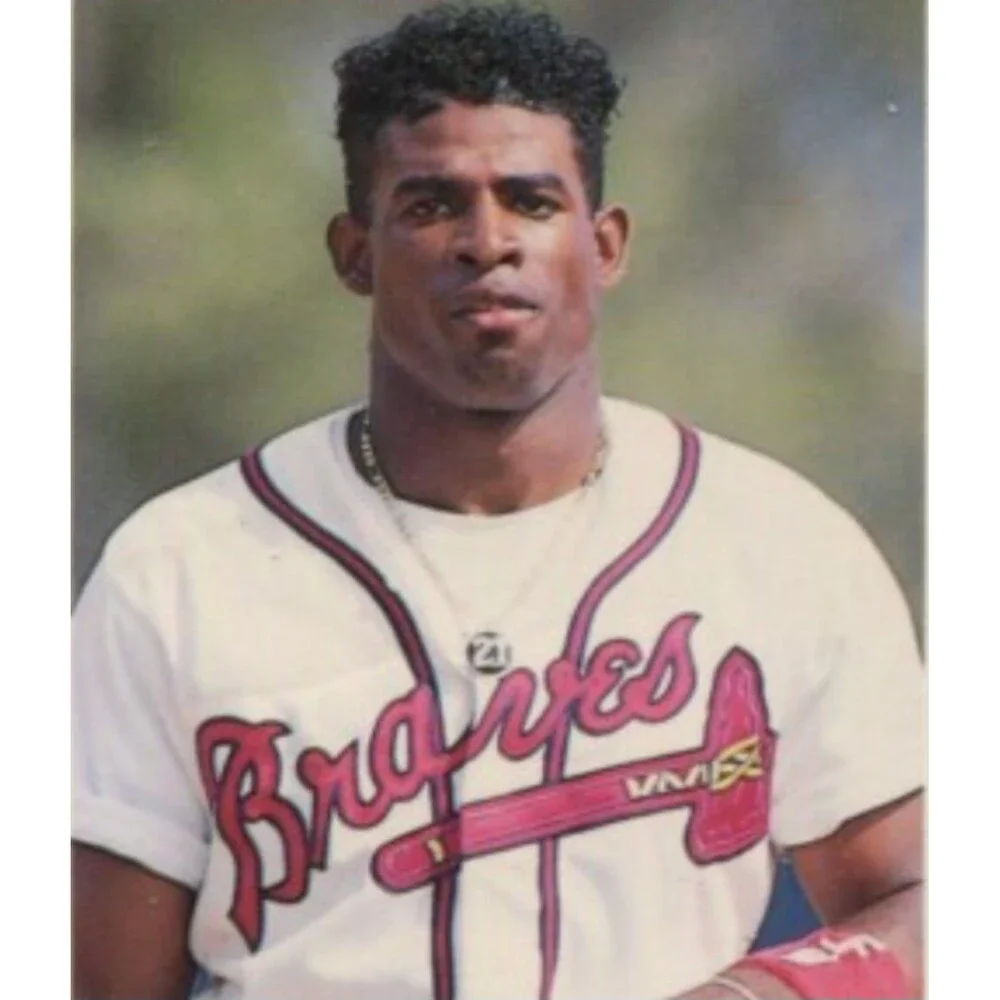 Deion Sanders (Mitch/Ness)-(Braves)-(Jersey)-(White)-(New Cond.)-(XL)-$110.00 - Picture 2 of 11